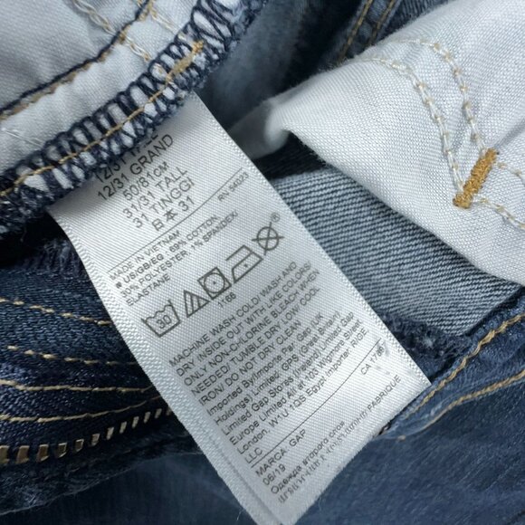 Gap Denim Flare Jeans High Rise Medium Wash Womens Blue Size 12/31T - Picture 6 of 13